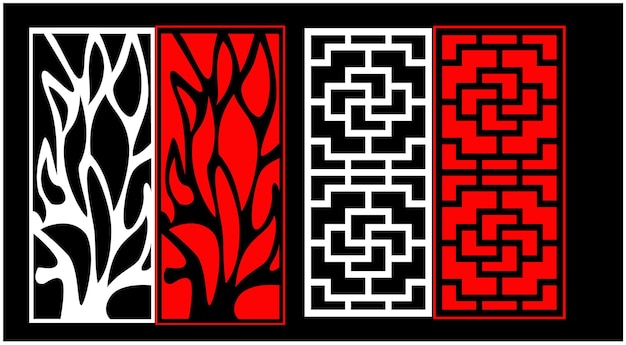 Conjunto de paneles de pared decorativos Diseño Jali CNC patrón de corte por láser enrutador CNCcutting