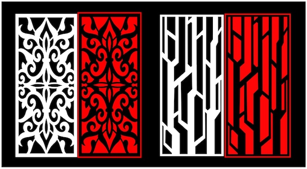 Conjunto de paneles de pared decorativos Diseño Jali CNC patrón de corte por láser enrutador CNCcutting