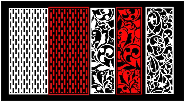 Conjunto de paneles de pared decorativos Diseño Jali CNC patrón de corte por láser enrutador CNCcutting