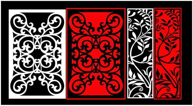 Conjunto de paneles de pared decorativos Diseño Jali CNC patrón de corte por láser enrutador CNCcutting