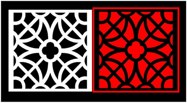 Conjunto de paneles de pared decorativos Diseño Jali CNC patrón de corte por láser enrutador CNCcutting