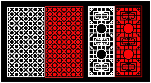 Conjunto de paneles de pared decorativos Diseño Jali CNC patrón de corte por láser enrutador CNCcutting