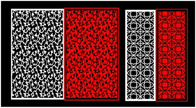 Conjunto de paneles de pared decorativos Diseño Jali CNC patrón de corte por láser enrutador CNCcutting