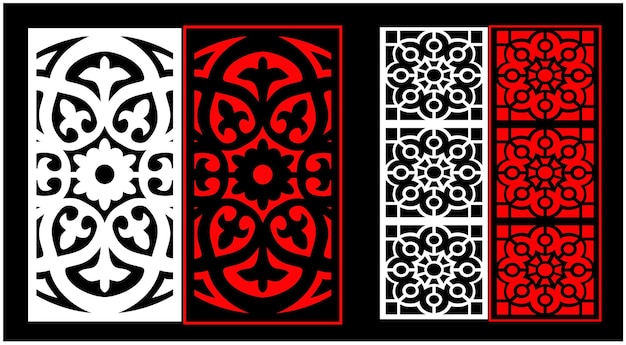 Conjunto de paneles de pared decorativos Diseño Jali CNC patrón de corte por láser enrutador CNCcutting
