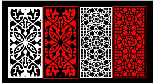 Conjunto de paneles de pared decorativos Diseño Jali CNC patrón de corte por láser enrutador CNCcutting