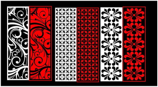 Conjunto de paneles de pared decorativos Diseño Jali CNC patrón de corte por láser enrutador CNCcutting