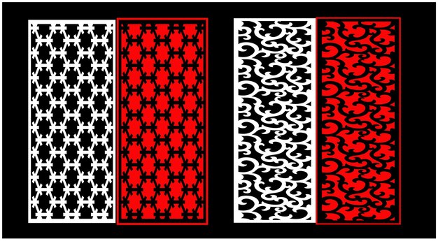 Conjunto de paneles de pared decorativos Diseño Jali CNC patrón de corte por láser enrutador CNCcutting