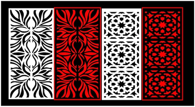Conjunto de paneles de pared decorativos Diseño Jali CNC patrón de corte por láser enrutador CNCcutting