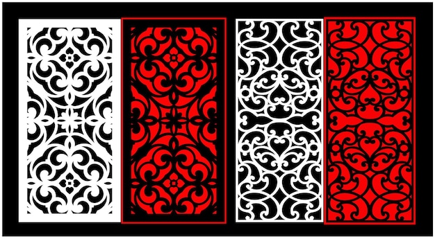 Conjunto de paneles de pared decorativos Diseño Jali CNC patrón de corte por láser enrutador CNCcutting