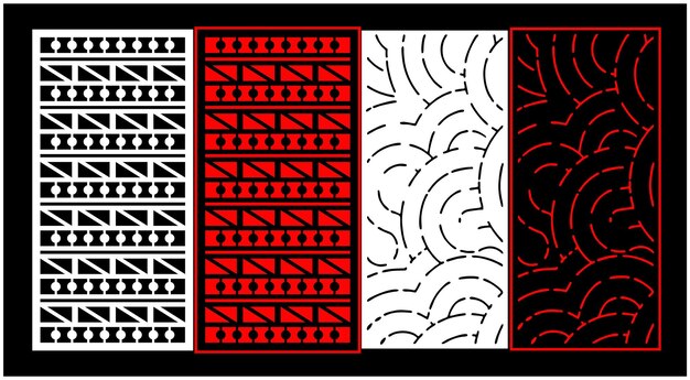 Conjunto de paneles de pared decorativos Diseño Jali CNC patrón de corte por láser enrutador CNCcutting