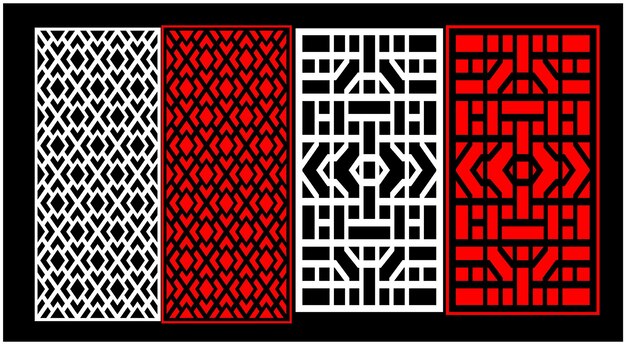 Conjunto de paneles de pared decorativos Diseño Jali CNC patrón de corte por láser enrutador CNCcutting