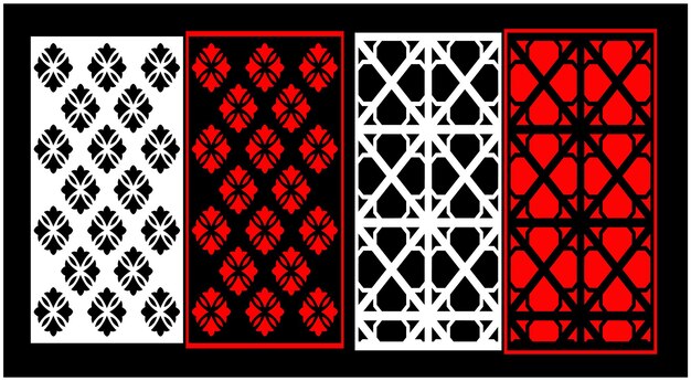 Conjunto de paneles de pared decorativos Diseño Jali CNC patrón de corte por láser enrutador CNCcutting