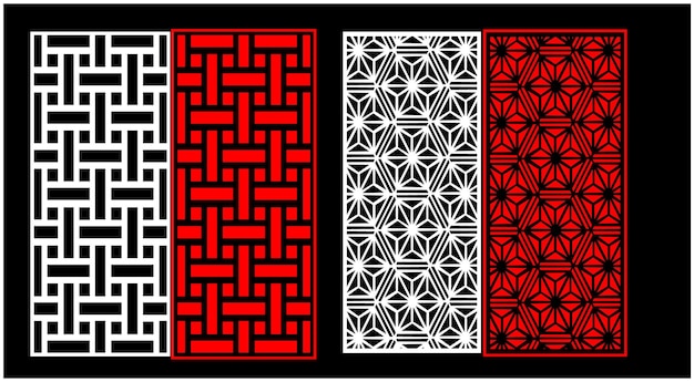Conjunto de paneles de pared decorativos Diseño Jali CNC patrón de corte por láser enrutador CNCcutting