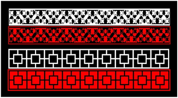 Conjunto de paneles de pared decorativos Jali diseño CNC patrón de corte por láser enrutador CNCcuttingJali La