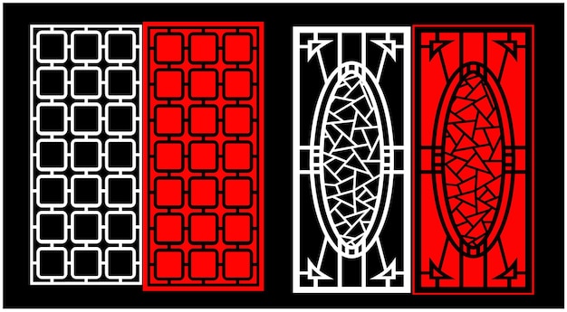 Conjunto de paneles de pared decorativos Jali diseño CNC patrón de corte por láser enrutador CNCcuttingJali La