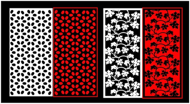 Conjunto de paneles de pared decorativos Jali diseño CNC patrón de corte por láser enrutador CNCcuttingJali La