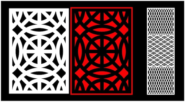 Conjunto de paneles de pared decorativos Jali diseño CNC patrón de corte por láser enrutador CNCcuttingJali La