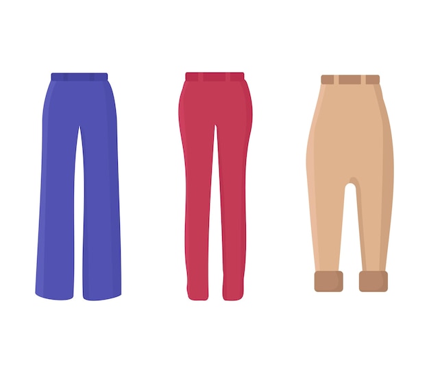 Vector conjunto de pantalones