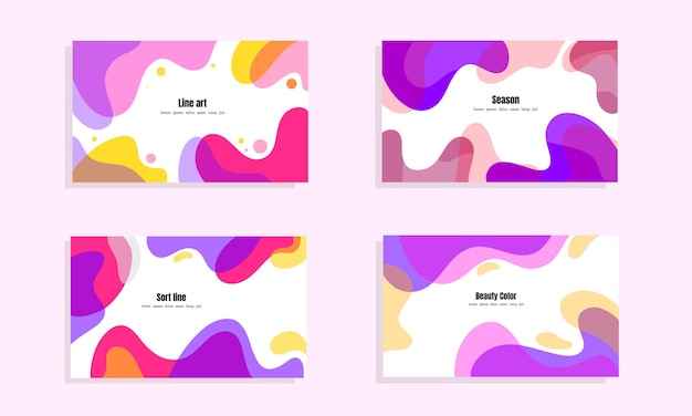 conjunto de paquetes de vectores de fondo abstracto
