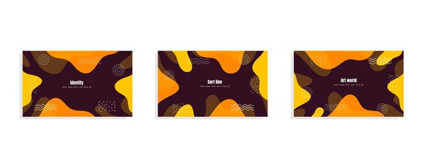 conjunto de paquetes de vectores de fondo abstracto