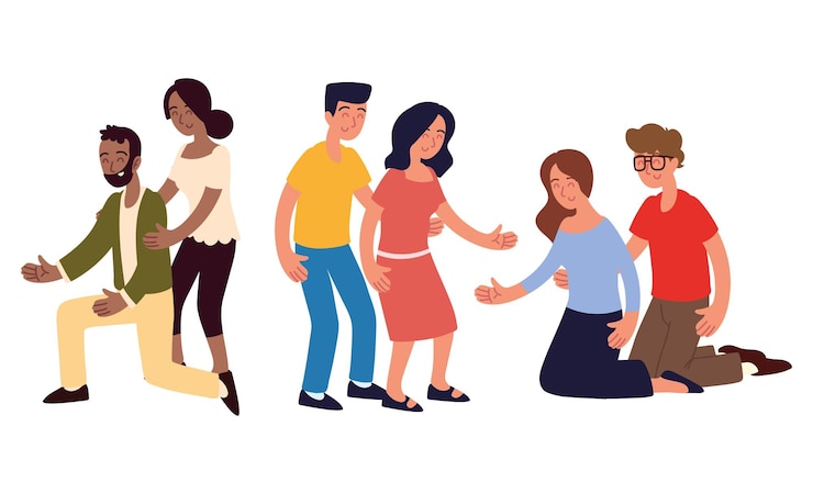 Vector conjunto de pareja