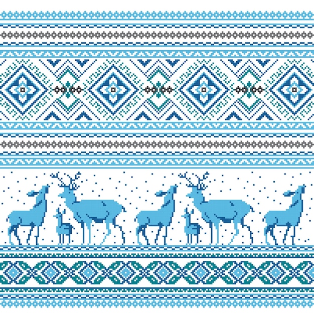 Conjunto de patrón de adorno de vacaciones étnicas en diferentes colores
