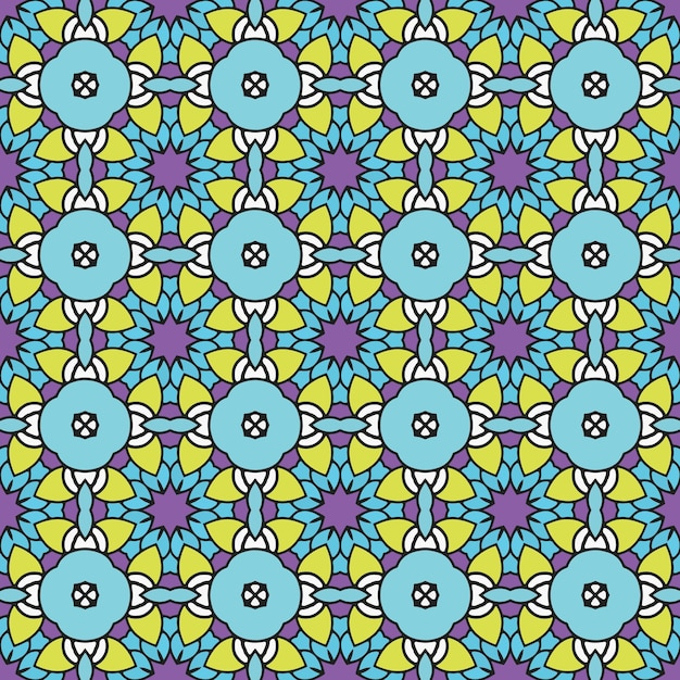 Conjunto de patrón árabe inconsútil ornamental plano
