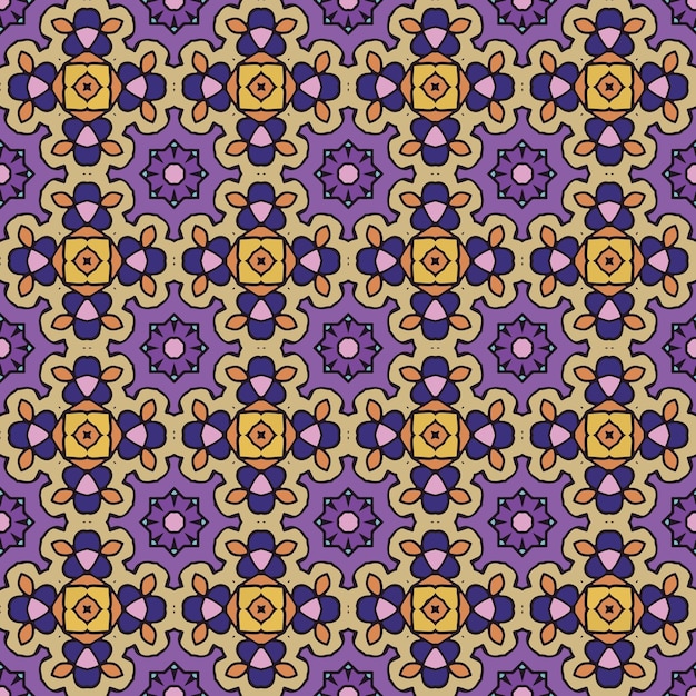 Conjunto de patrón árabe inconsútil ornamental plano