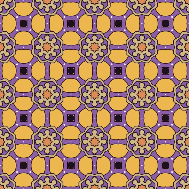 Conjunto de patrón árabe inconsútil ornamental plano