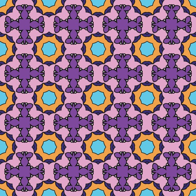 Conjunto de patrón árabe inconsútil ornamental plano