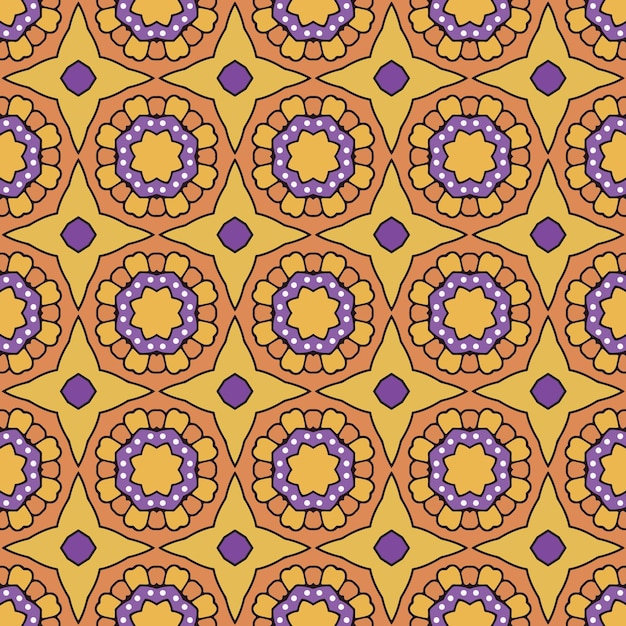 Conjunto de patrón árabe inconsútil ornamental plano