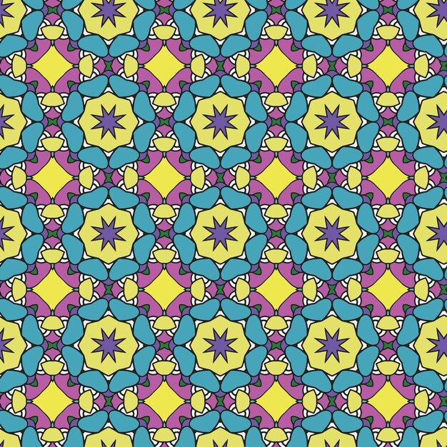 Conjunto de patrón árabe inconsútil ornamental plano