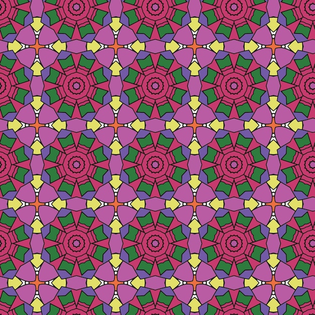 Conjunto de patrón árabe inconsútil ornamental plano