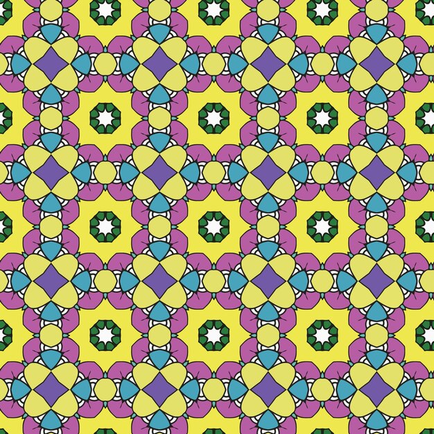 Conjunto de patrón árabe inconsútil ornamental plano