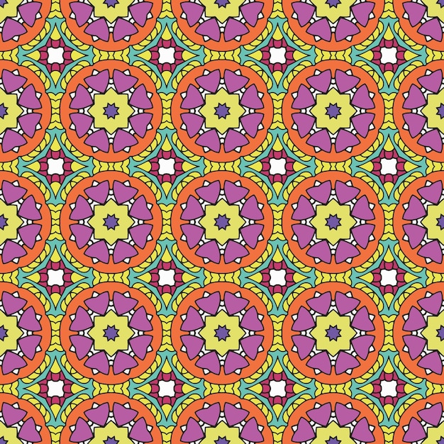 Conjunto de patrón árabe inconsútil ornamental plano
