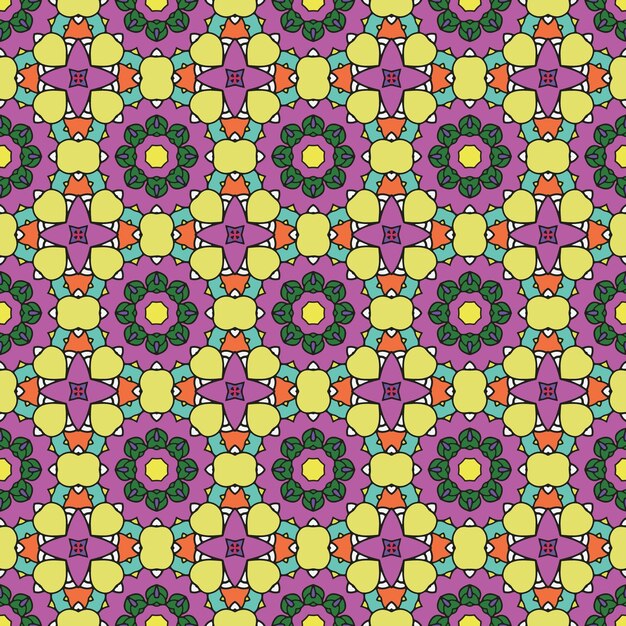Conjunto de patrón árabe inconsútil ornamental plano