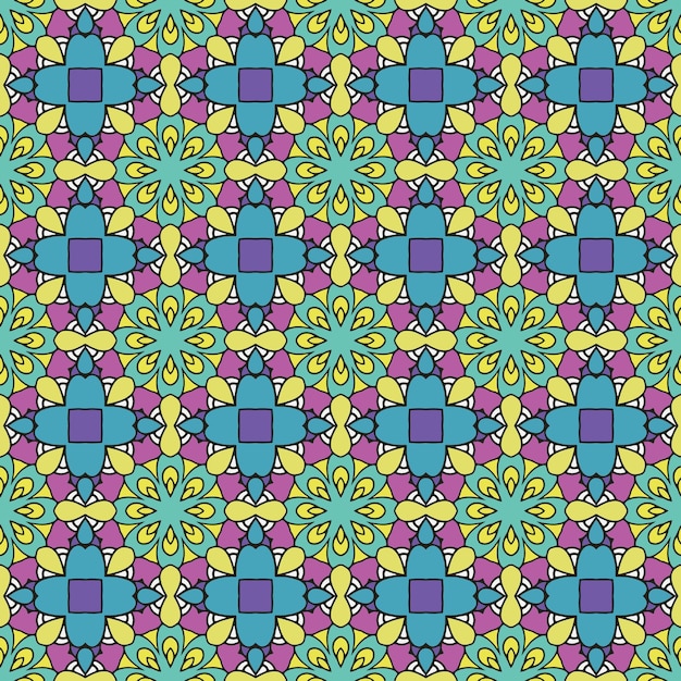 Conjunto de patrón árabe inconsútil ornamental plano