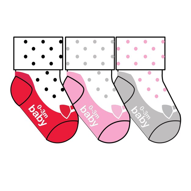 Conjunto de patrón de calcetines. ilustraciones aislar calcetín con patrón de color