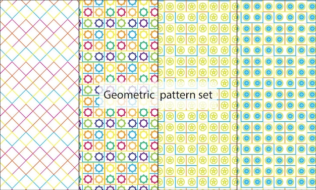 Vector conjunto de patrón geométrico de lujo vector