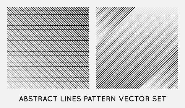 Conjunto de patrón de líneas nerviosas oblicuas diagonales en vector