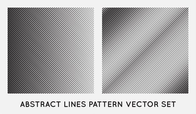 Conjunto de patrón de líneas nerviosas oblicuas diagonales en vector