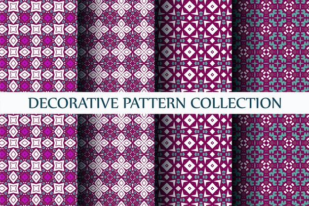 Conjunto de patrones abstractos de lujo estilo colorido