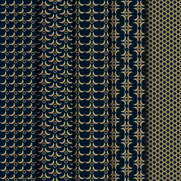 Conjunto de patrones clásicos de lujo geométricos
