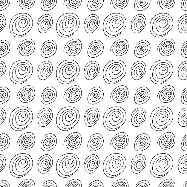 Un conjunto de patrones sin costuras con espirales gráfico vectorial 1000x1000