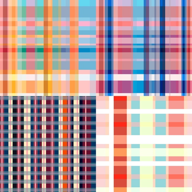Conjunto de patrones de cuadros vectoriales para el diseño de telas