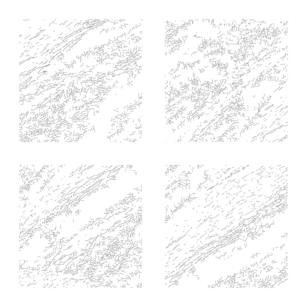 Conjunto de patrones dibujados a mano abstractos líquidos líneas de texturas vectoriales y trazos hechos con lápiz de tinta