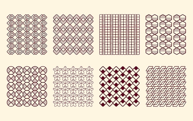 Conjunto de patrones con diferentes estilos