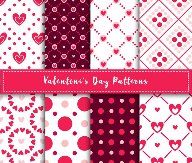 Conjunto de patrones sin fisuras abstractas de San Valentín