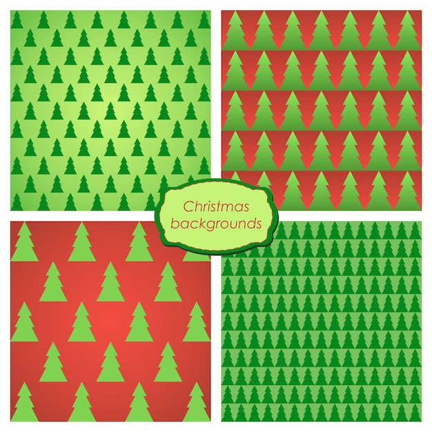 Conjunto de patrones sin fisuras de árboles de Navidad