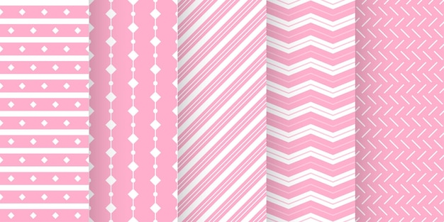 Conjunto de patrones sin fisuras de baby shower en color pastel patrón de libro de recuerdos de plantillas de fondo de invitación de fiesta de bebé